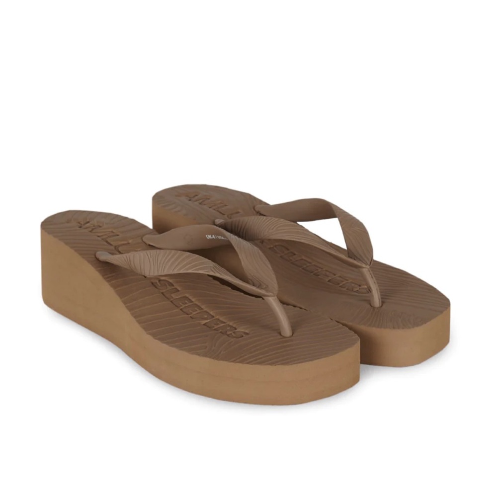 Amlul x Sleepers rubber beige nude platform sandals thongs 90s size 37